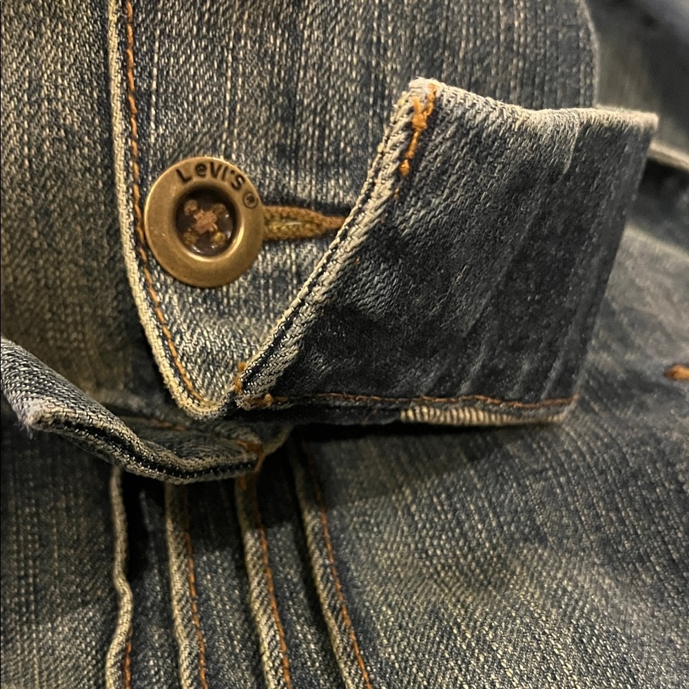 Levi's Y2K Fitted Denim Blazer size L - Picture 9 of 9